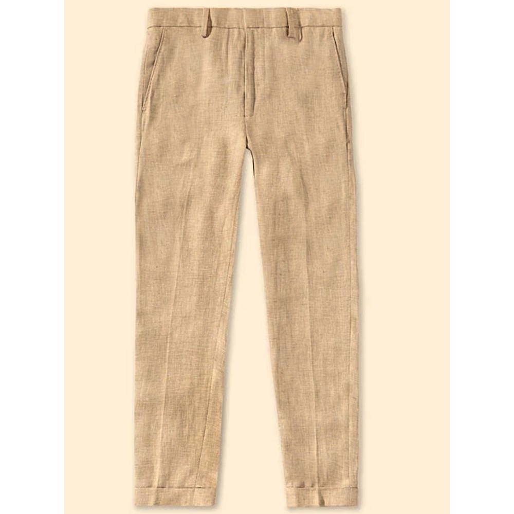 Baird McNutt Murano 100% Linen Pants, Men's 29x32, Tan Brown Khaki